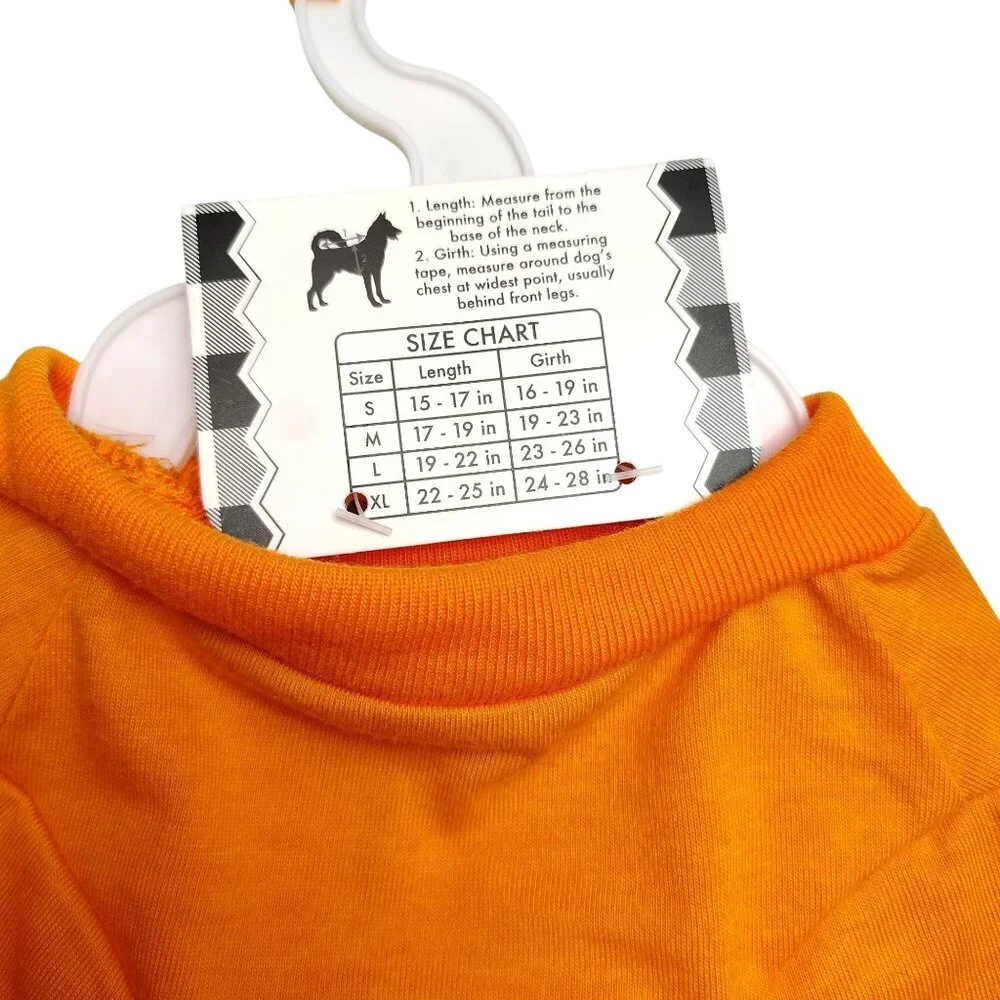 Woof Small Dog Hello Sunshine Orange Pet T-Shirt With Sun Graphic